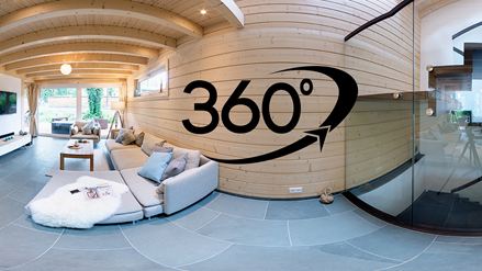 Podgląd panoramy 360° – płytka łupkowa Grey Slate