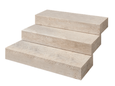 Stopnie blokowe z trawertynu Medium Select – do wyboru
