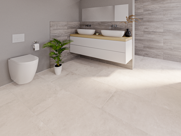 Łazienka Urban Pearl w połączeniu z Country Grey