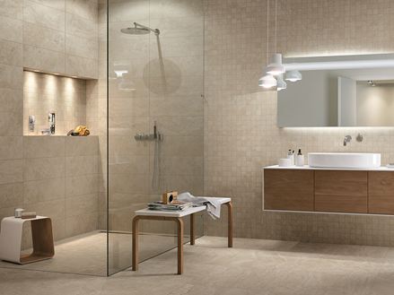 ID1240 Łazienka z płytkami z gresu ceramicznego Ivory Supreme