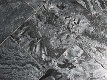 Płytki kwarcytowe Silver Grey, widok z boku